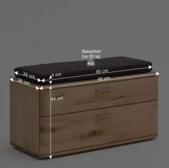 Dielenbank mit zwei Schubladen - Mabasa^Wohnen Outlet