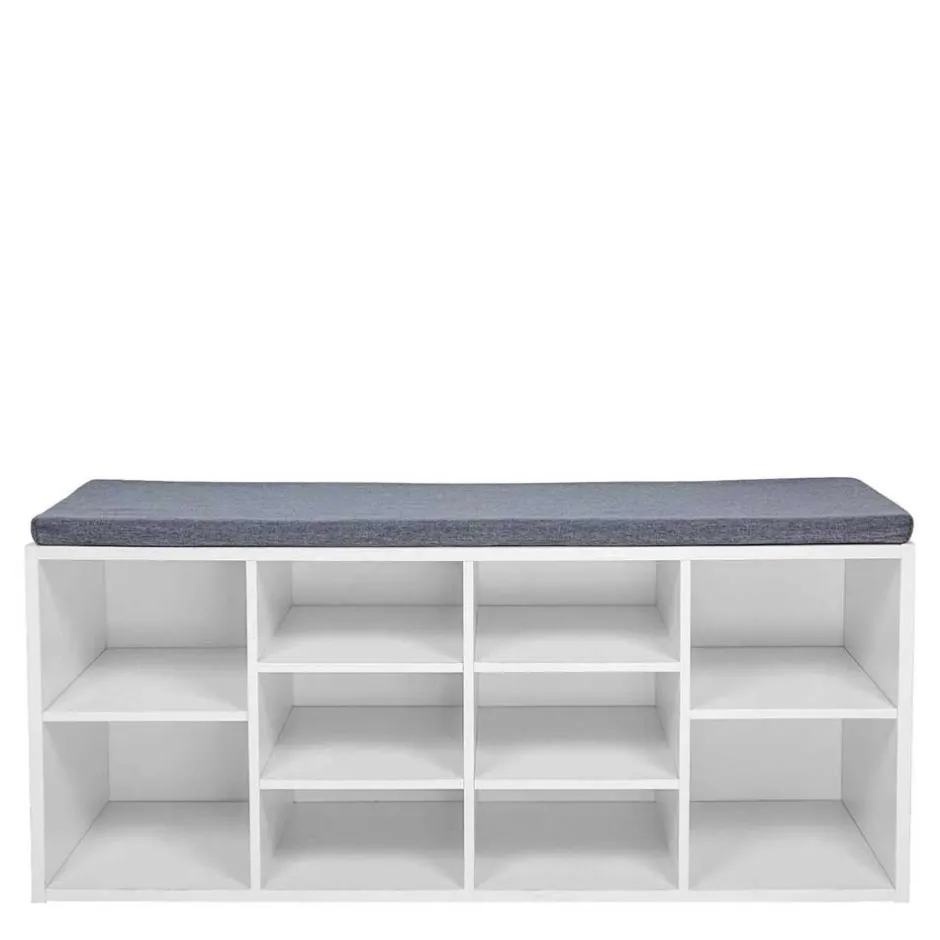 Dielenbank Schuhregal in Weiß - Melramon^Wohnen New