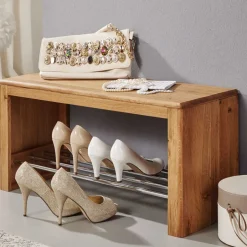 Wohnen Dielenbank Uvinessa aus Wildeiche Massivholz