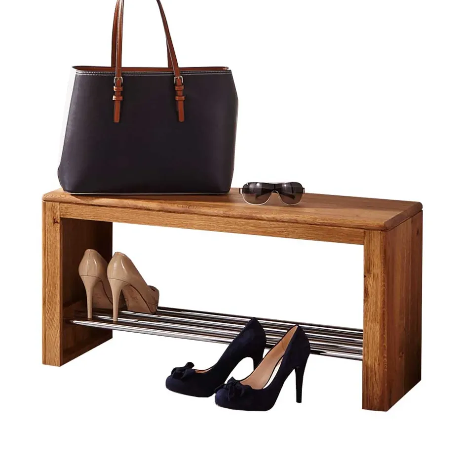 Wohnen Dielenbank Uvinessa aus Wildeiche Massivholz