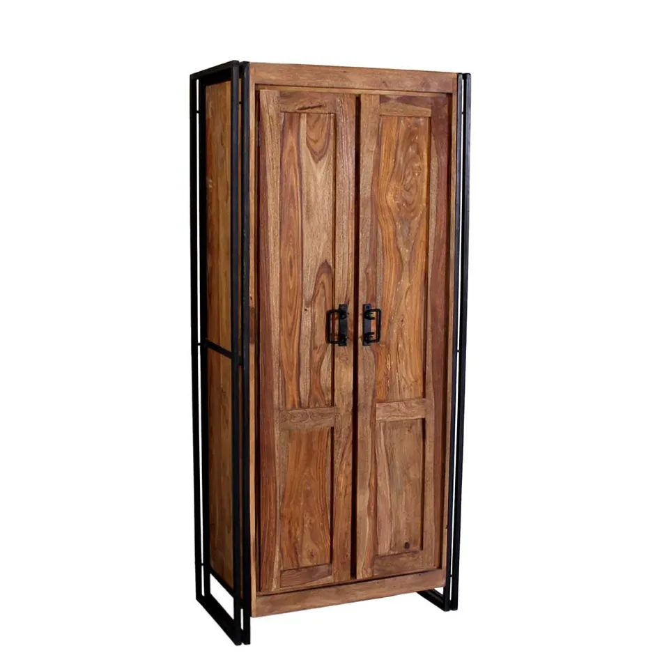 Wohnen Dielenkleiderschrank Mendoza aus Akazie Massivholz