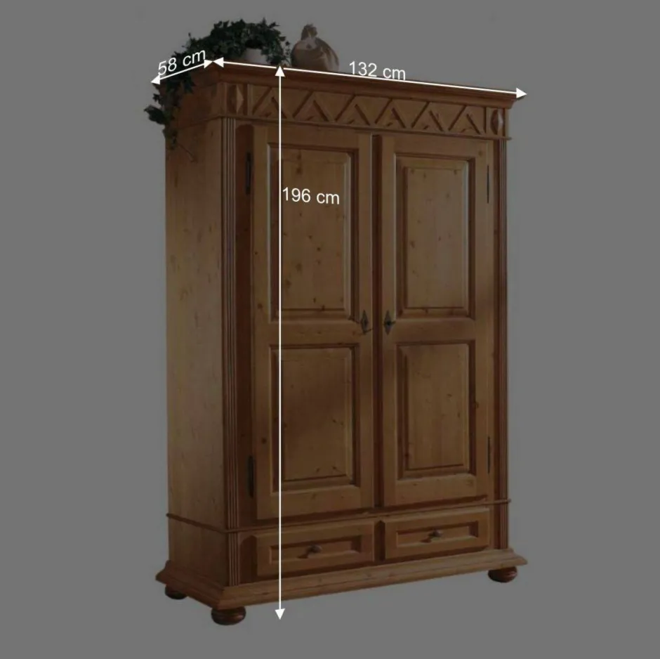 Wohnen Dielenkleiderschrank Terezza aus Fichte massiv