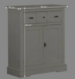 Wohnen Dielenkommode in Antikweiß - Annot