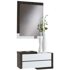 Wohnen Dielenmöbel in Weiß & Schwarzgrau - Lysandro (zweiteilig)