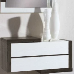 Wohnen Dielenmöbel in Weiß & Schwarzgrau - Lysandro (zweiteilig)