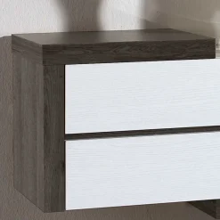 Wohnen Dielenmöbel in Weiß & Schwarzgrau - Lysandro (zweiteilig)