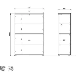 Dielenmöbel Set zweifarbig - Bien (dreiteilig)^Wohnen Clearance