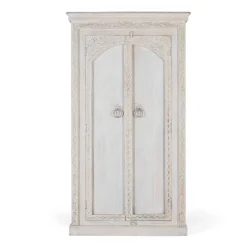 Wohnen Dielenschrank in Mangoholz White Wash - Intiatos