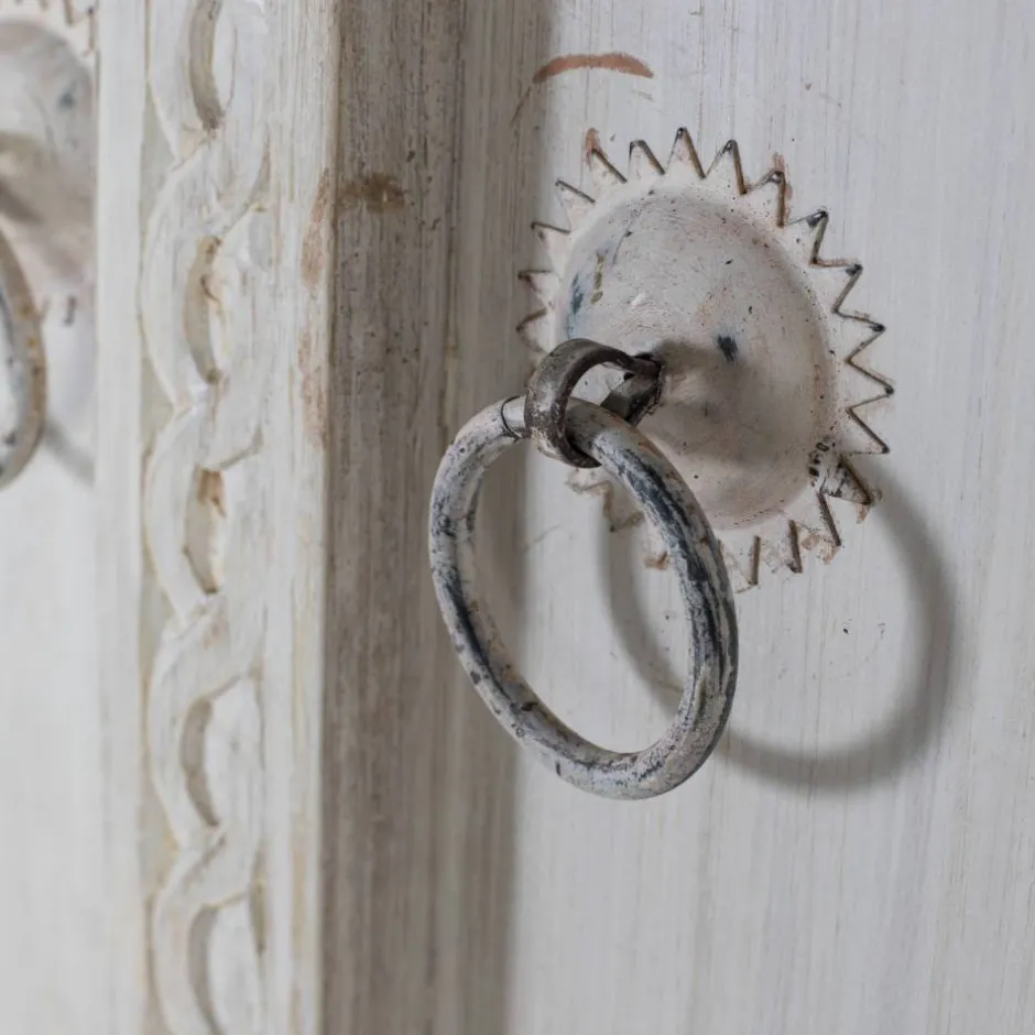 Wohnen Dielenschrank in Mangoholz White Wash - Intiatos