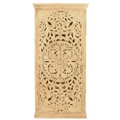 Wohnen Dielenschrank in Sandfarben Mangoholz - Runiasa