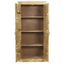 Wohnen Dielenschrank in Sandfarben Mangoholz - Runiasa