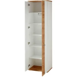 Wohnen Dielenschrank in Weiß & Wildeiche - 2-türig - Symbrosia