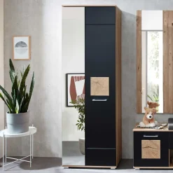 Wohnen Dielenschrank mit Spiegel - 65x195x38 - Zelio