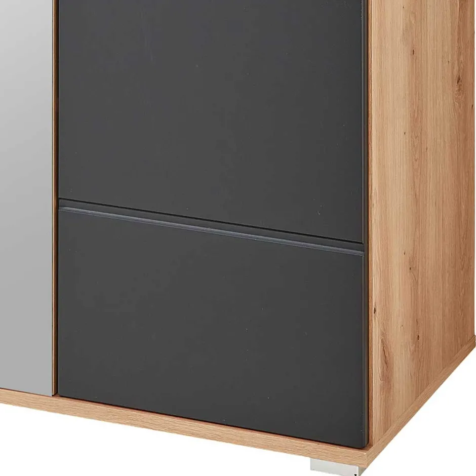 Wohnen Dielenschrank mit Spiegel - 65x195x38 - Zelio