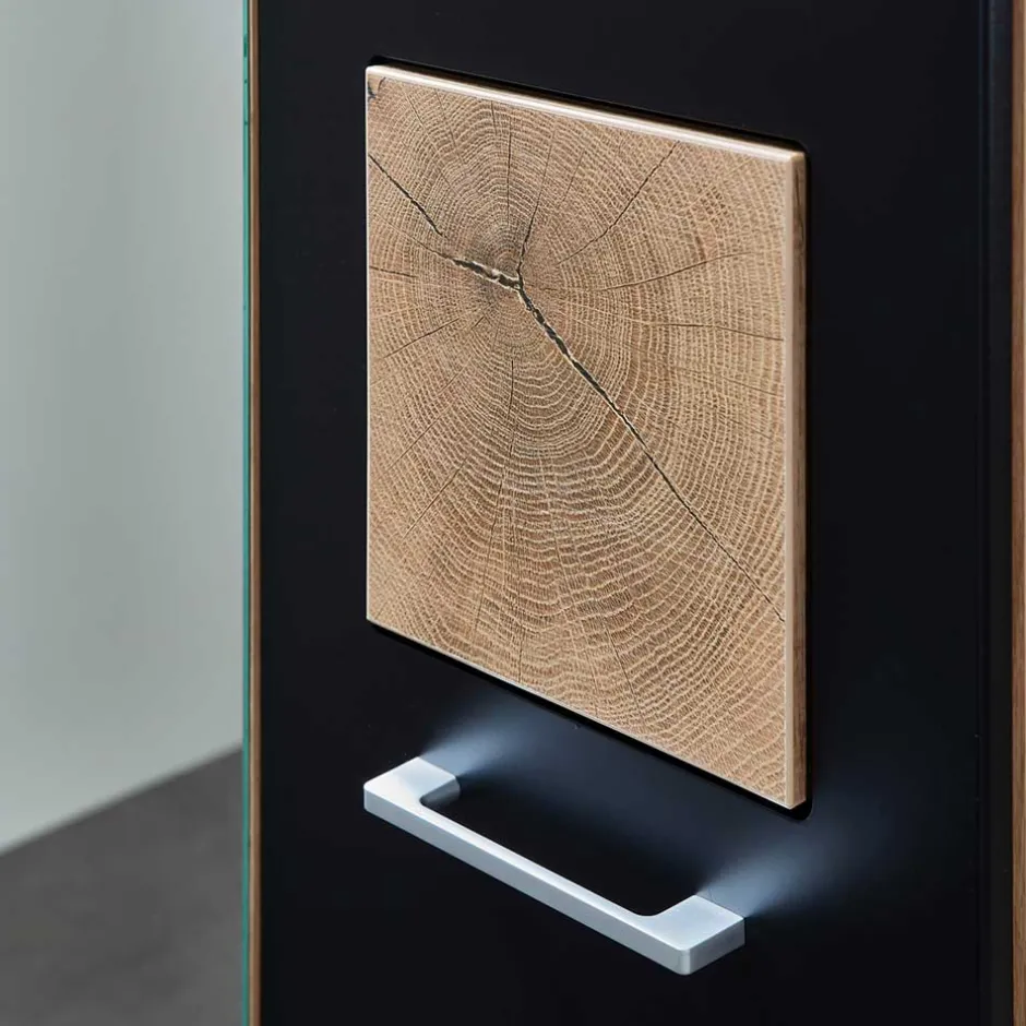 Wohnen Dielenschrank mit Spiegel - 65x195x38 - Zelio