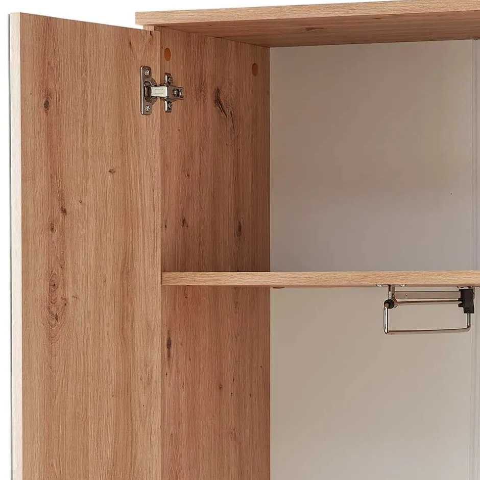 Wohnen Dielenschrank mit Spiegel - 65x195x38 - Zelio