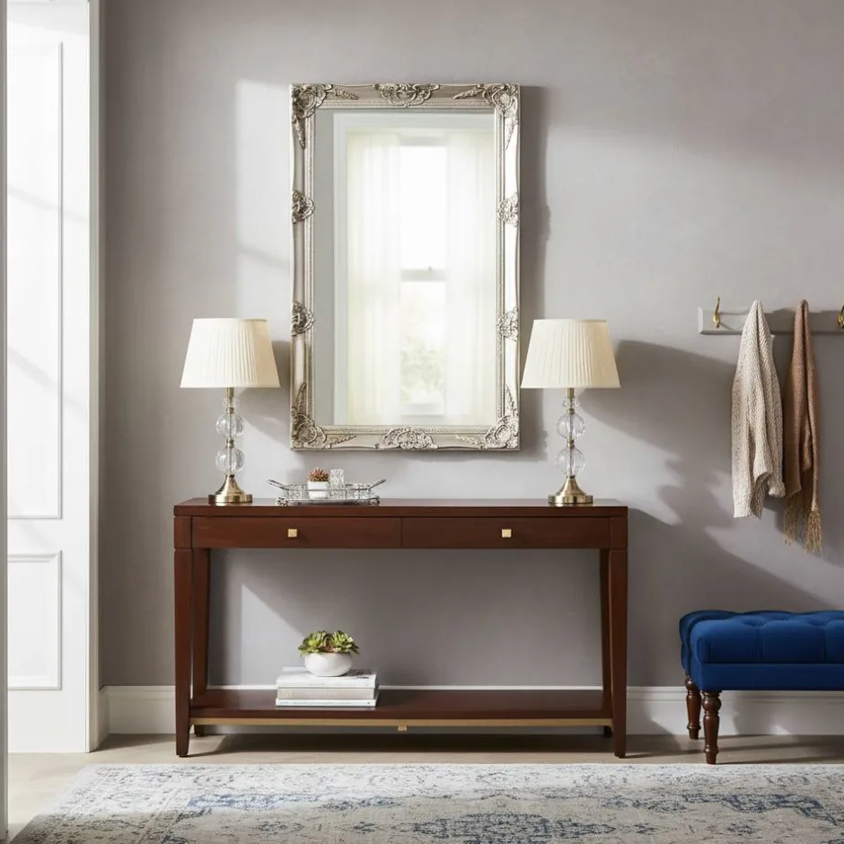 Dielenspiegel Lucevra in Silber^Wohnen