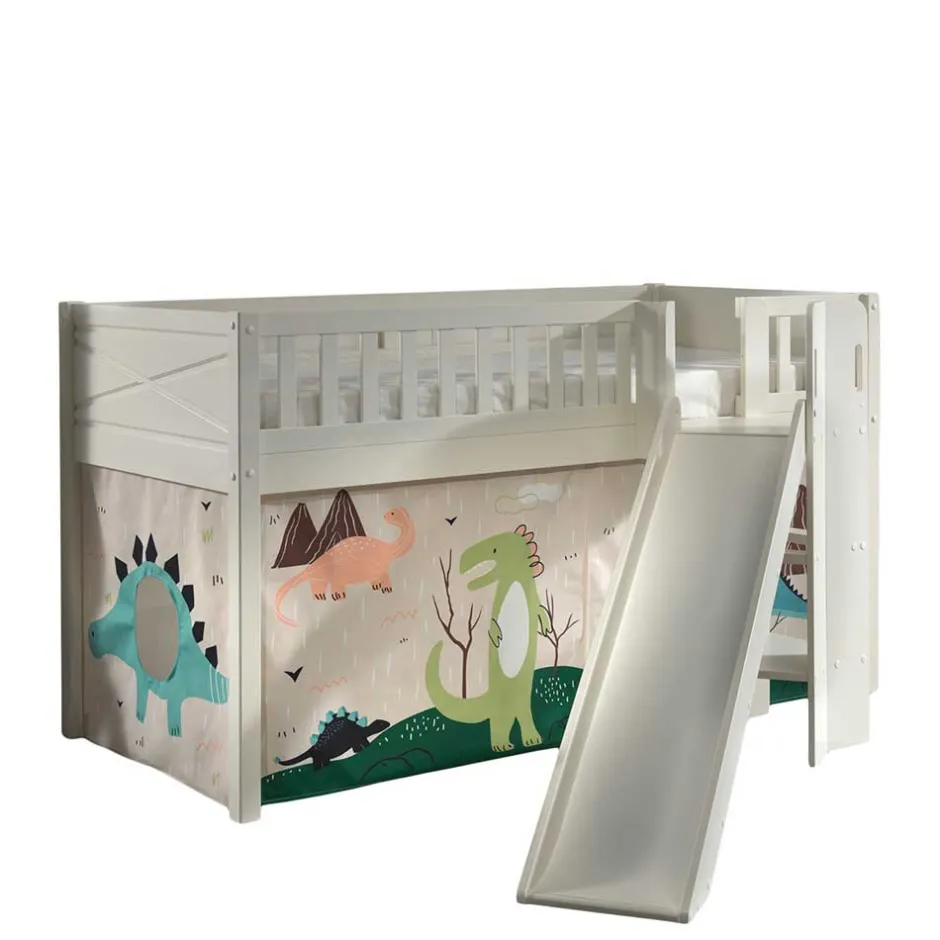 Kinder Wohnen Dino Hochbett mit schräger Rutsche - Champ