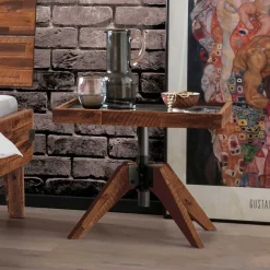 Doppelbett aus Akazie mit Antik Finish - Caleena^Wohnen Clearance