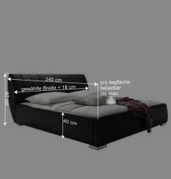 Wohnen Doppelbett Bermuda aus Kunstleder