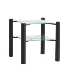 Wohnen Doppelbett Carlovac aus schwarzem Metall (dreiteilig)