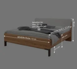 Doppelbett im Set mit Nachtkommoden - Krofun (dreiteilig)^Wohnen Best