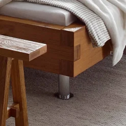 Doppelbett in Balkenoptik Chicola aus Wildeiche Massivholz^Wohnen Online