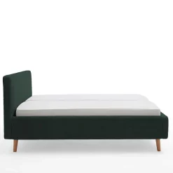 Wohnen Doppelbett in Dunkelgrün Cord - Topra