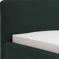 Wohnen Doppelbett in Dunkelgrün Cord - Topra