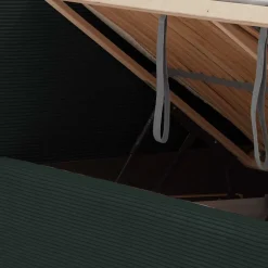 Wohnen Doppelbett in Dunkelgrün Cord - Topra