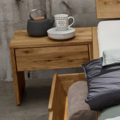 Wohnen Doppelbett mit Nachtkonsolen Set - Aryvano (dreiteilig)