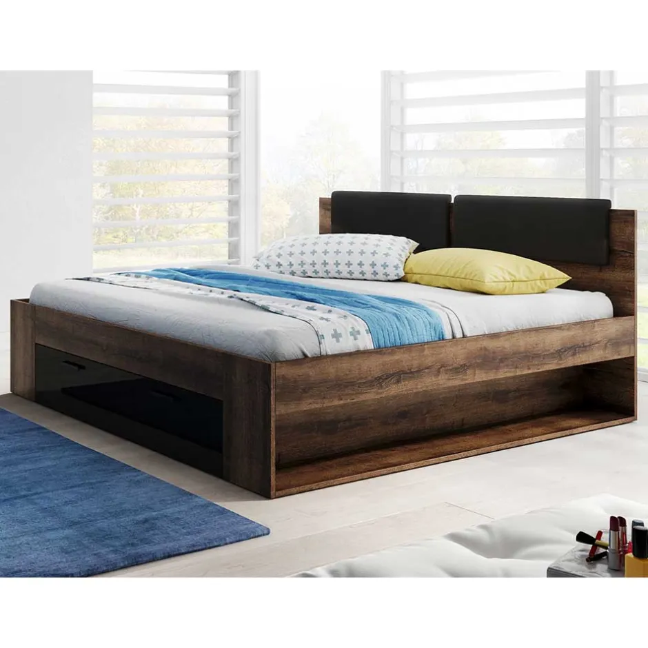 Wohnen Doppelbett mit Sockel und Stauraum - Ulpro