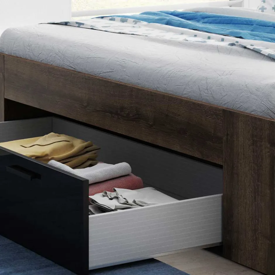 Wohnen Doppelbett mit Sockel und Stauraum - Ulpro