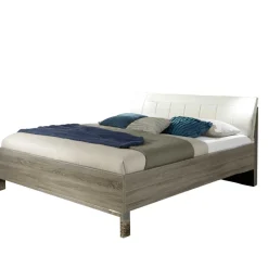 Doppelbett Symonya mit Polsterkopfteil in Creme^Wohnen Best