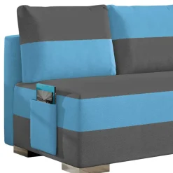 Doppelschlafsofa in Grau und Türkis Blau - Lician^Wohnen Best