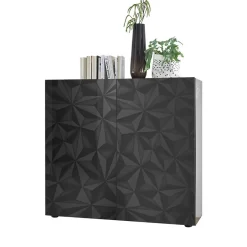 Doppeltür Kommode in Dunkelgrau Hochglanz - Kuriasna^Wohnen Clearance