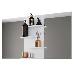 Doppel-Waschbecken Waschtisch in Weiß - Matsu (zweiteilig)^Wohnen Outlet