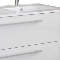 Doppel-Waschbecken Waschtisch in Weiß - Matsu (zweiteilig)^Wohnen Outlet