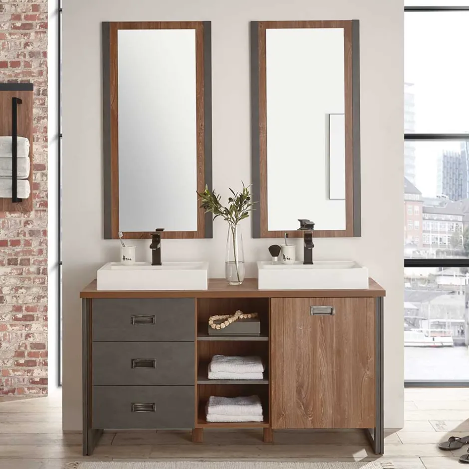 Doppel-Waschplatz & zwei Spiegel - Forawas (dreiteilig)^Wohnen Online