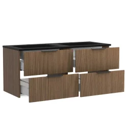 Wohnen Doppel-Waschplatz mit Lichtspiegeln Set - Ucaida (dreiteilig)