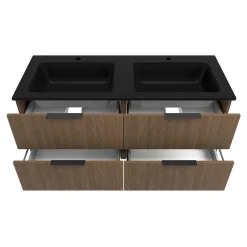 Wohnen Doppel-Waschplatz mit Lichtspiegeln Set - Ucaida (dreiteilig)