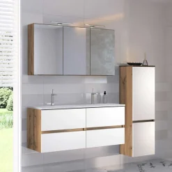 Doppel-Waschtisch & Bad Schränke - Maklesa I (dreiteilig)^Wohnen Outlet