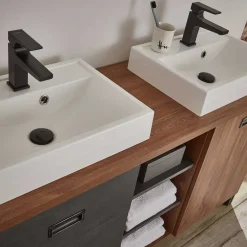 Doppelwaschtisch mit zwei Aufsatzwaschbecken - Forawas^Wohnen New