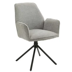 Wohnen Drehbare Armlehnen-Stühle in Grau - Satyno (2er Set)