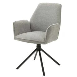 Wohnen Drehbare Armlehnen-Stühle in Grau - Satyno (2er Set)