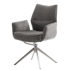 Wohnen Drehbare Armlehnenstühle mit Taschenfederkern - Obanya (2er Set)