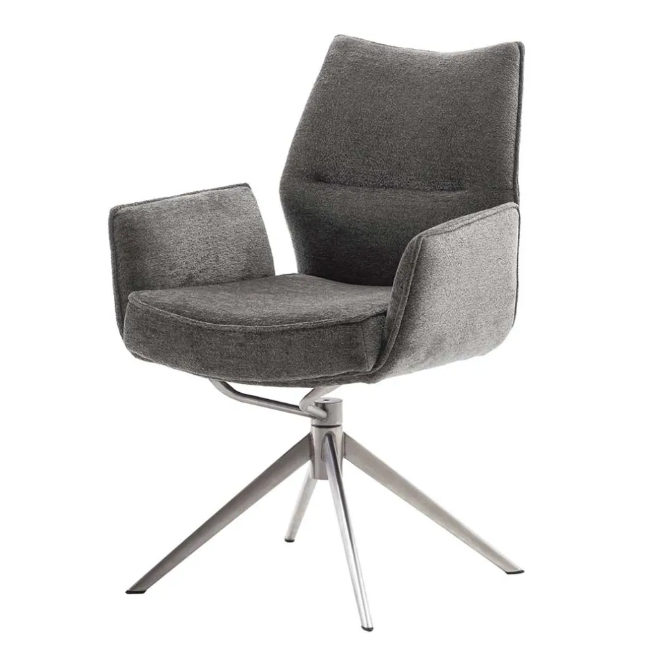 Wohnen Drehbare Armlehnenstühle mit Taschenfederkern - Obanya (2er Set)