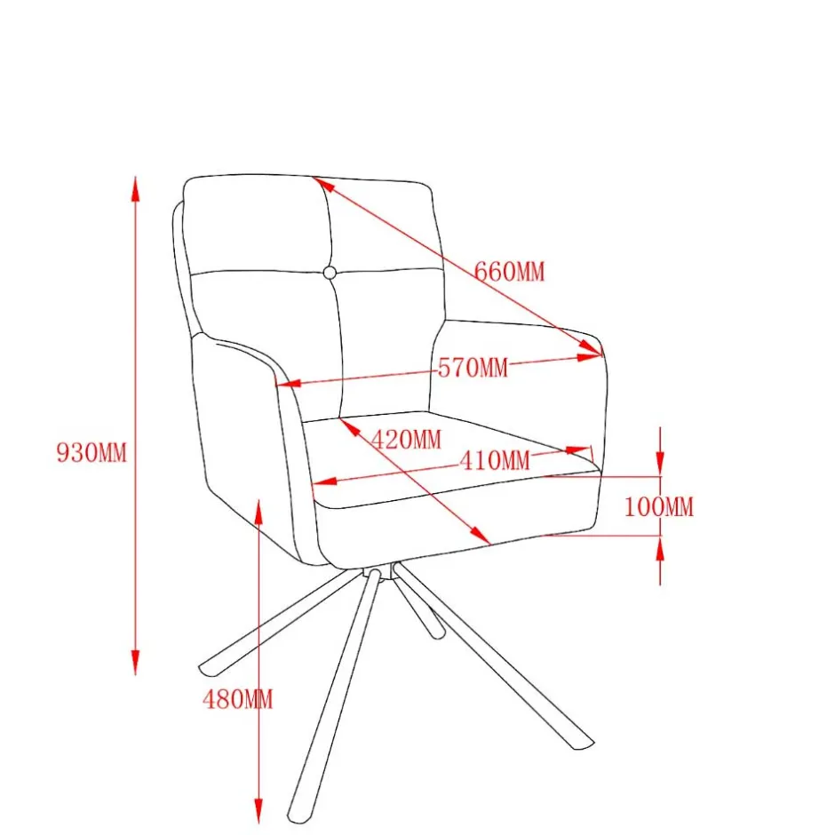 Wohnen Drehbare Armlehnstühle in Beige - Laans (2er Set)