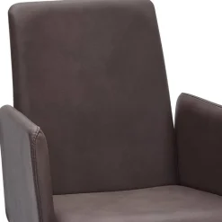 Wohnen Drehbarer Armlehnen-Stuhl in Dunkelbraun - Palma