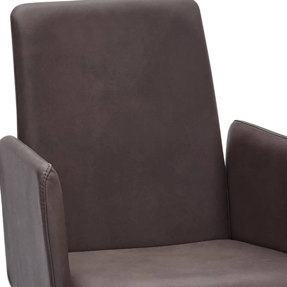 Wohnen Drehbarer Armlehnen-Stuhl in Dunkelbraun - Palma